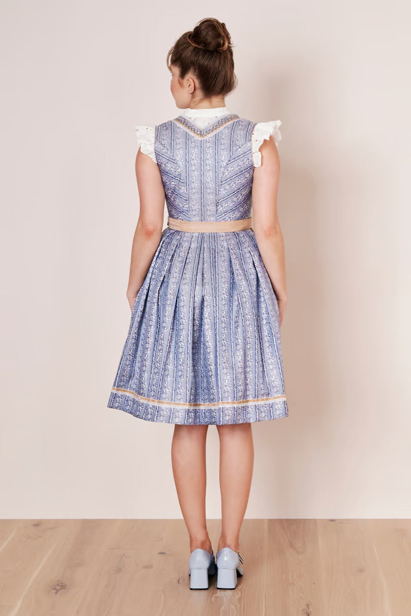 Kruger Midi Dirndl 2pcs. 60cm "Eike" blue