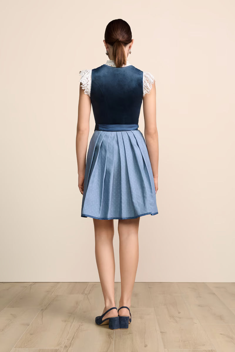 Kruger Mini Dirndl 2pcs. 50cm "Luriel" blue