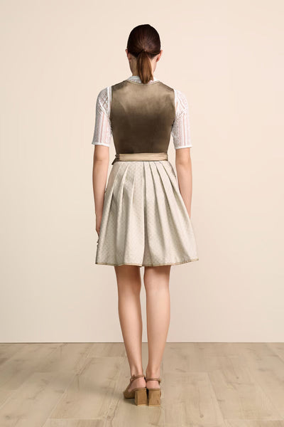Kruger Thaline Long Dirndl, Beige — 70cm 2pc Set