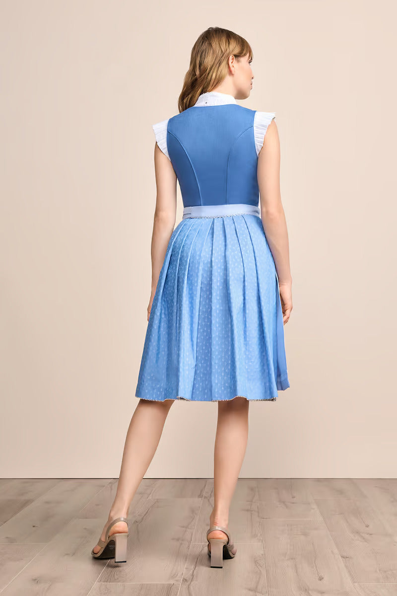 Kruger Midi Dirndl 2pcs. 60cm "Dorette" blue (38)