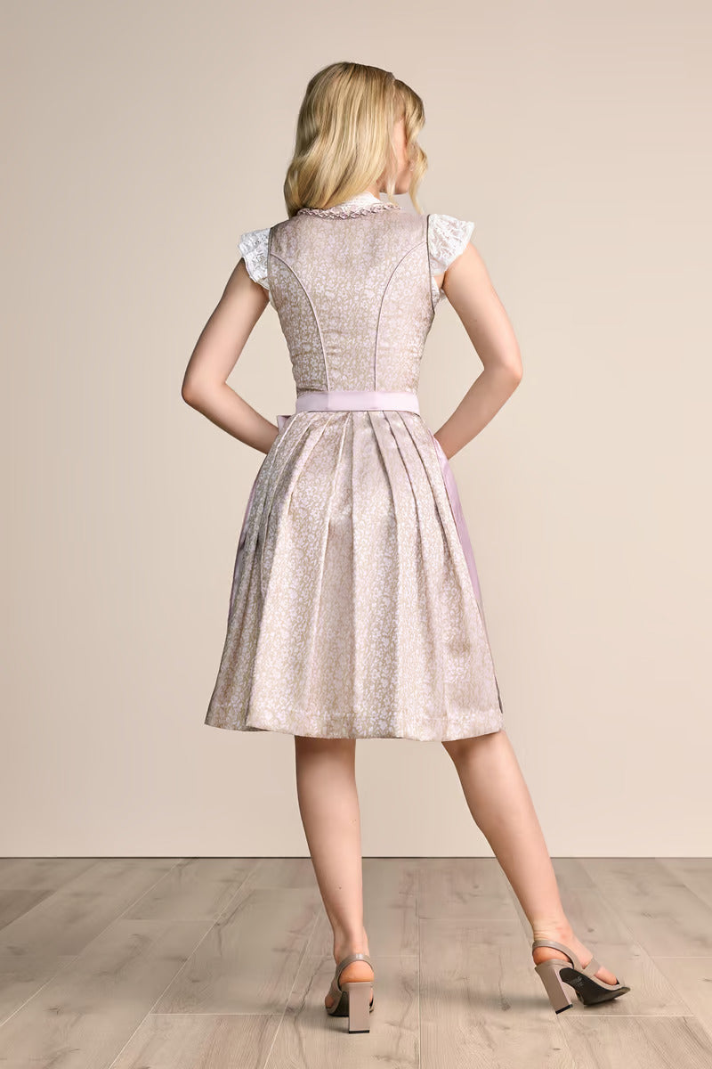 Kruger Midi Dirndl 2pcs. 60cm "Bruni" pink