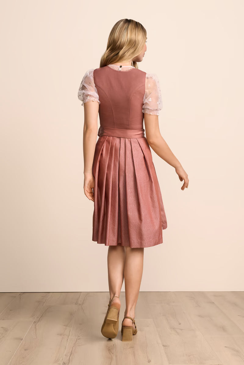 Krüger Luvina Midi Dirndl, Rose — 60cm 2pc Set
