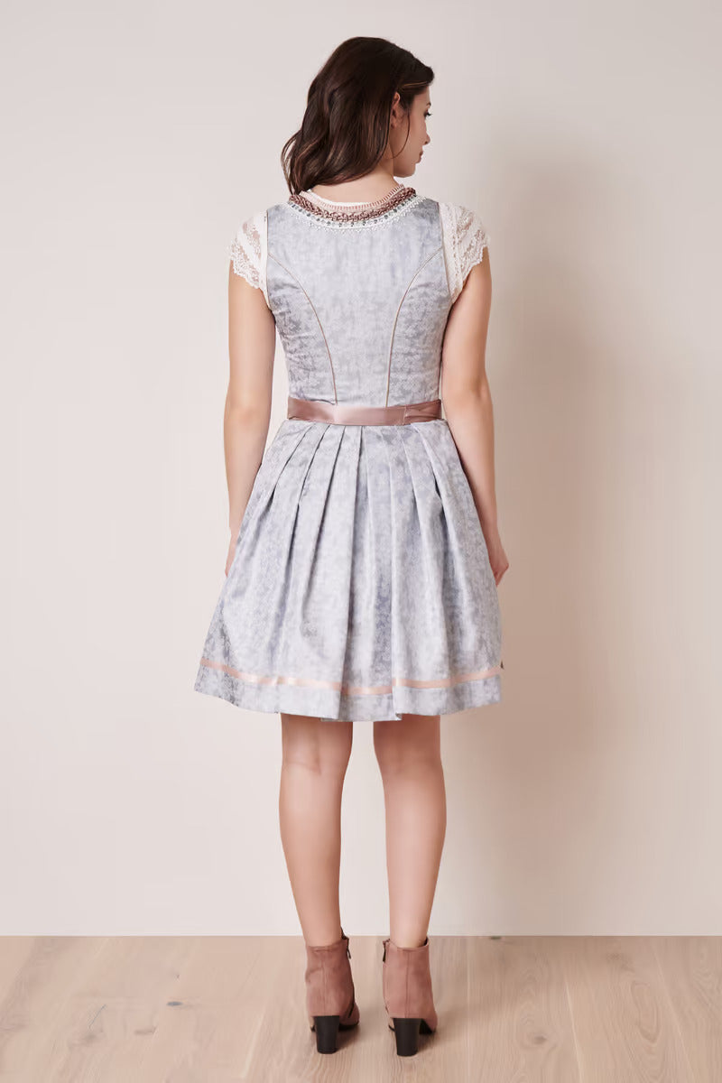 Kruger Mini Dirndl 2pcs. 50cm "Anella" gray (38,40)