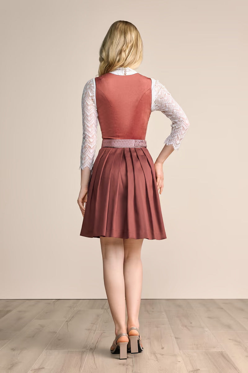 Kruger Mini Dirndl 2pcs. 50cm "Alisha" red (38,40)