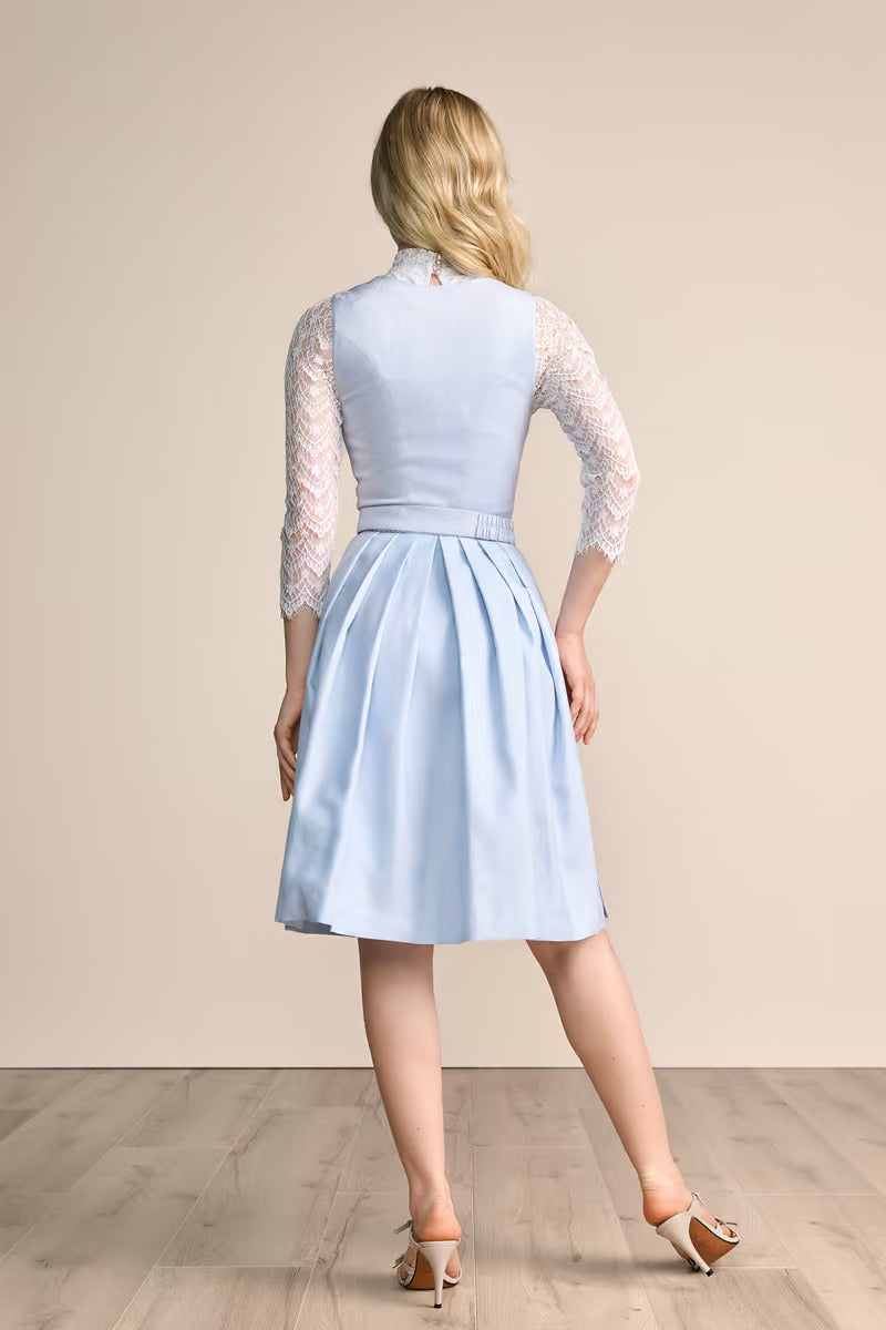 Kruger Midi Dirndl 2pcs. 60cm "Alisha" light blue