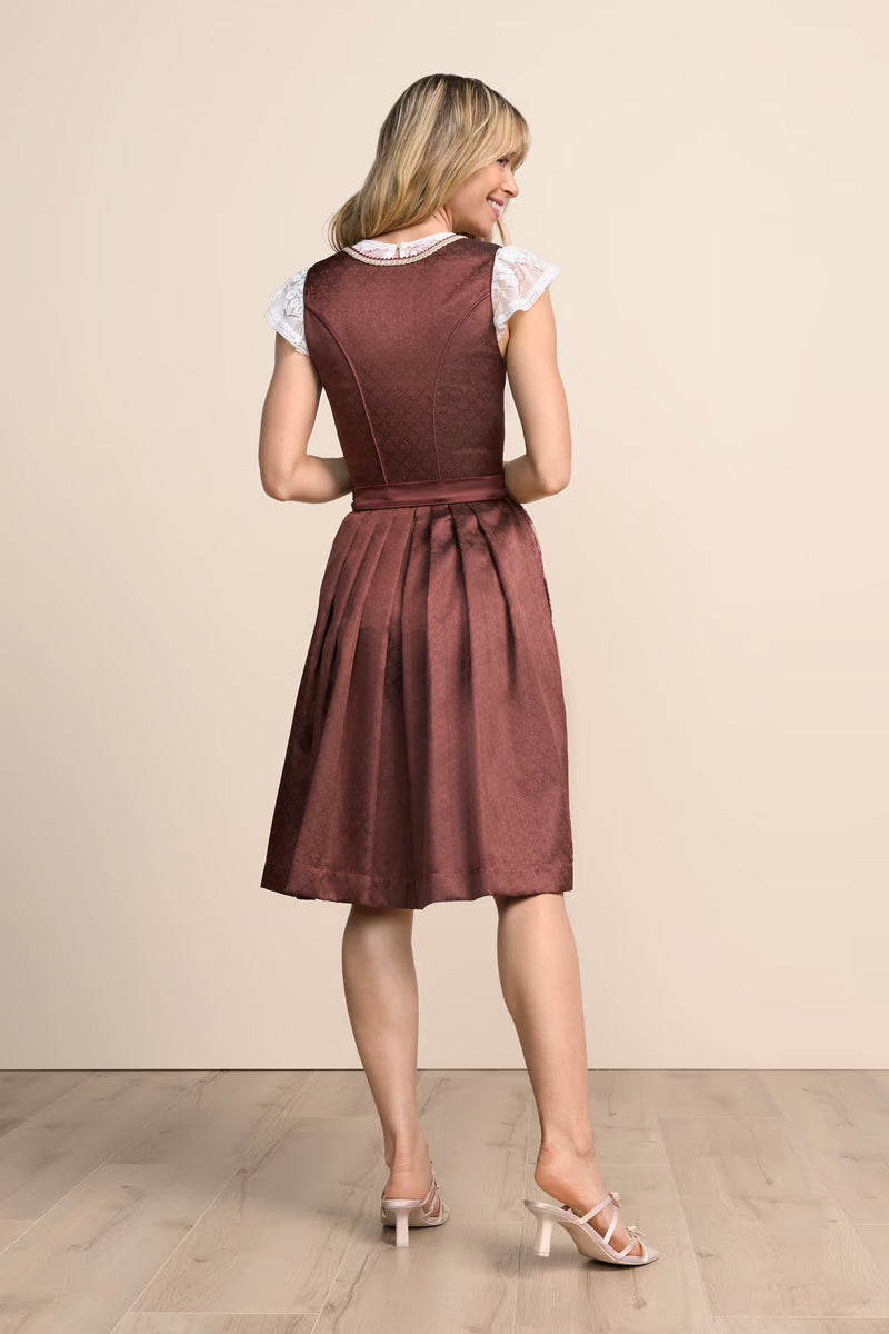Kruger Midi Dirndl 2pcs. 60cm "Nevaeh" red