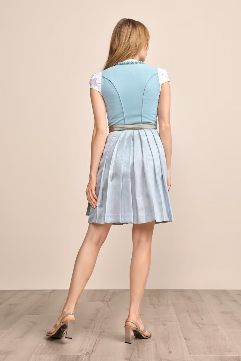 Kruger Mini Dirndl 2pcs. 50cm "Emmeline" blue (32,34,36)