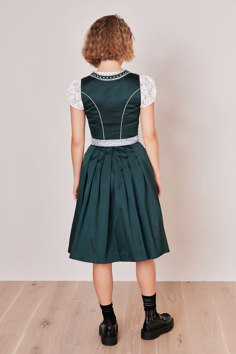 Kruger Rieke Midi Dirndl, Green — 60cm 2pc Set