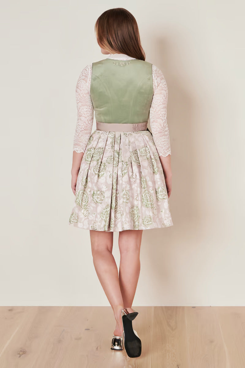 Kruger Mini Dirndl 2pcs. 50cm "Neelia" green