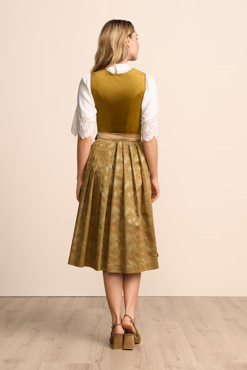 Krüger Myrcella Long Dirndl, Yellow — 70cm 2pc Set