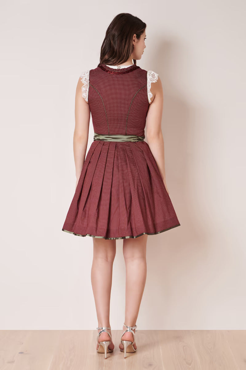 Kruger Mini Dirndl 2pcs. 50cm "Doris" red (36,38)