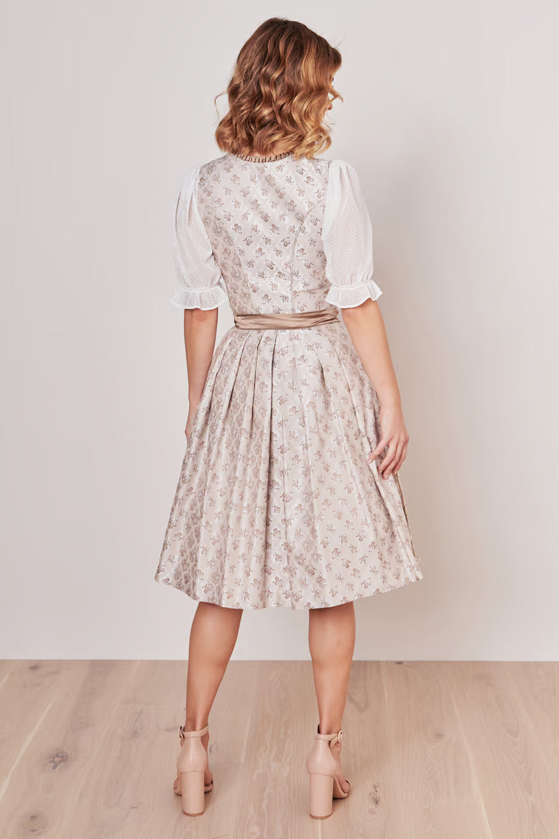 Midi Dirndl 2pcs. 60cm "Kalinda" beige