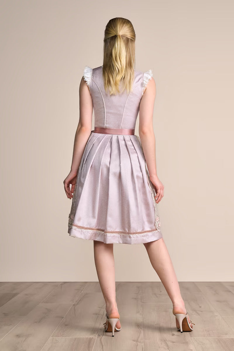 Kruger Midi Dirndl 2pcs. 60cm "Marielena" pink