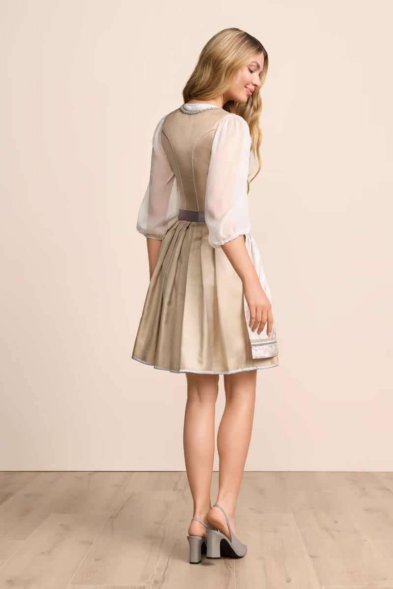 Kruger Millefoglie Mini Dirndl, Beige — 50cm 2pc Set