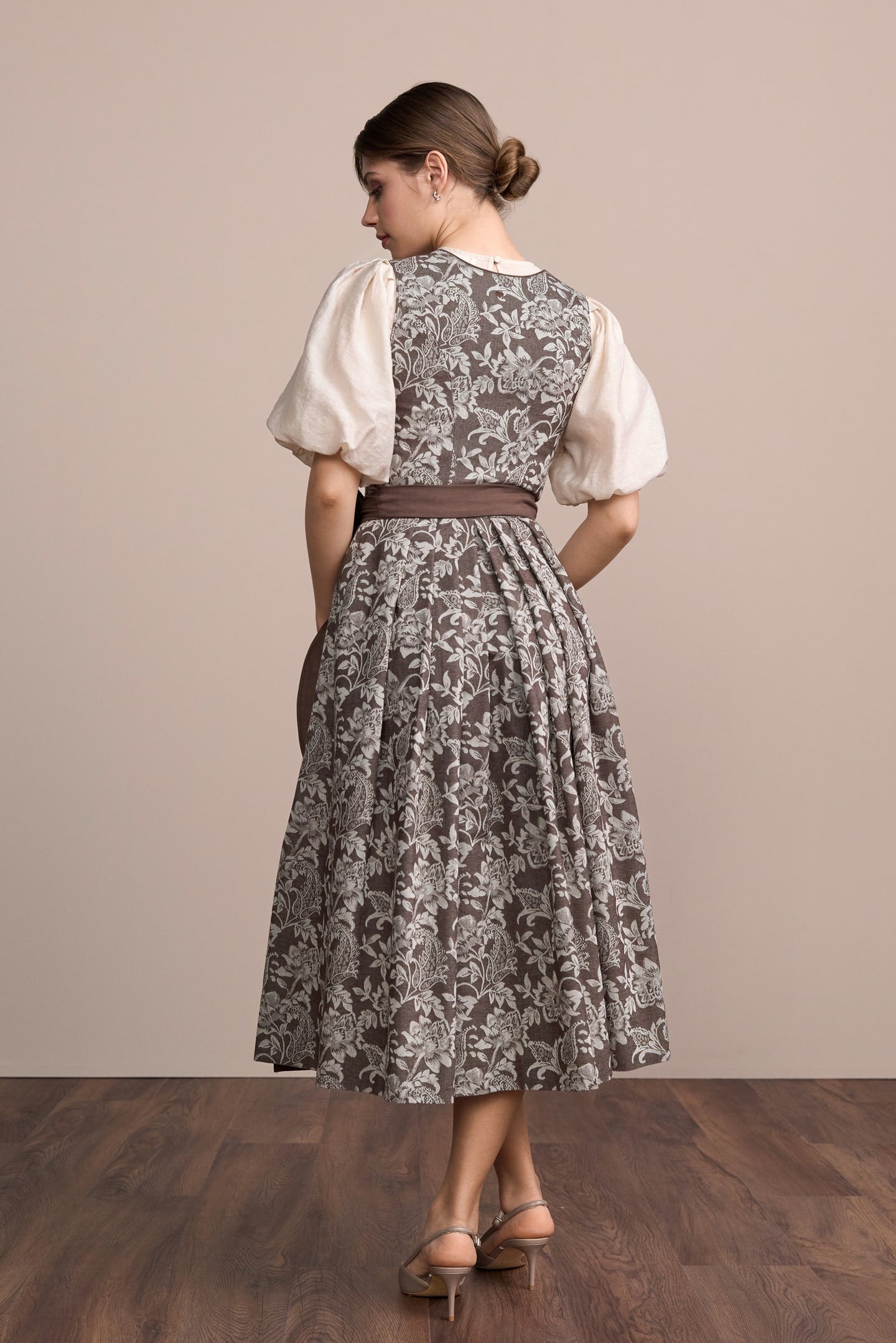 Julia Trentini Odita Dirndl, Brown — 80cm Maxi