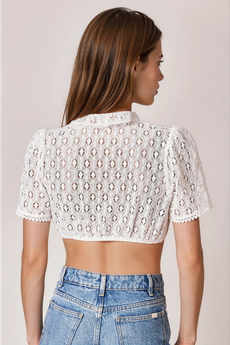 Julia Trentini Margareta Dirndl Blouse, Ecru
