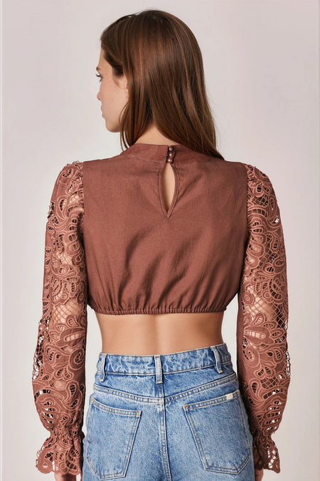 Julia Trentini Clea Dirndl Blouse, Red