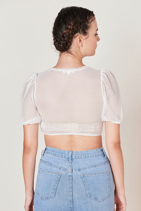 Julia Trentini Lia Dirndl Blouse, Ecru