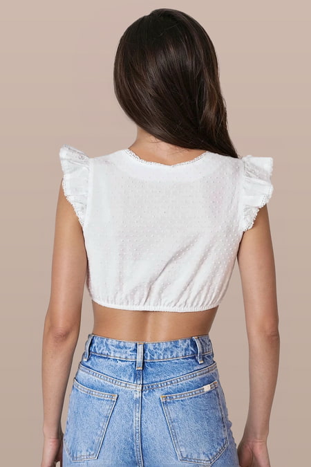 Julia Trentini Tania Dirndl Blouse, White