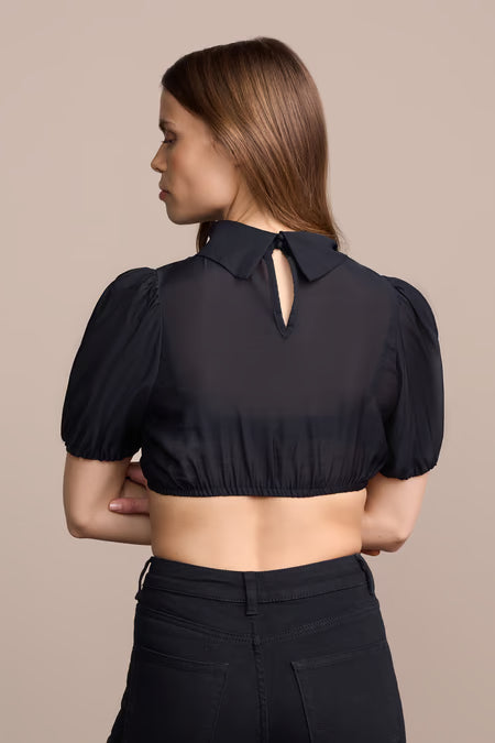 Julia Trentini Nevia Dirndl Blouse, Black
