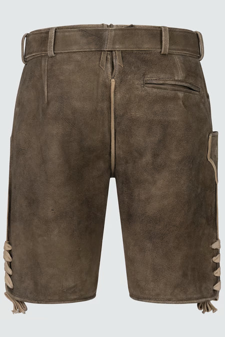 Trentini Men's Lederhosen "Oskar" brown with belt