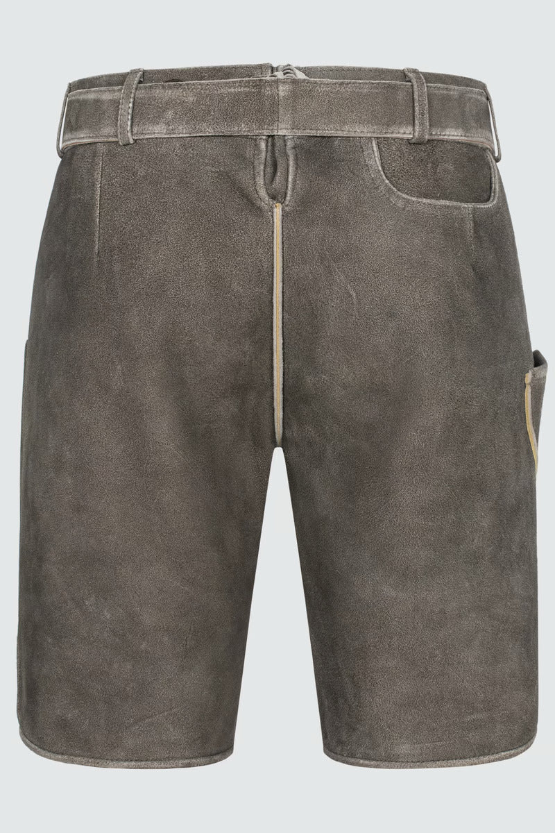 Kruger Men's Lederhosen "Jorrit" (brown) with Belt (low stock)