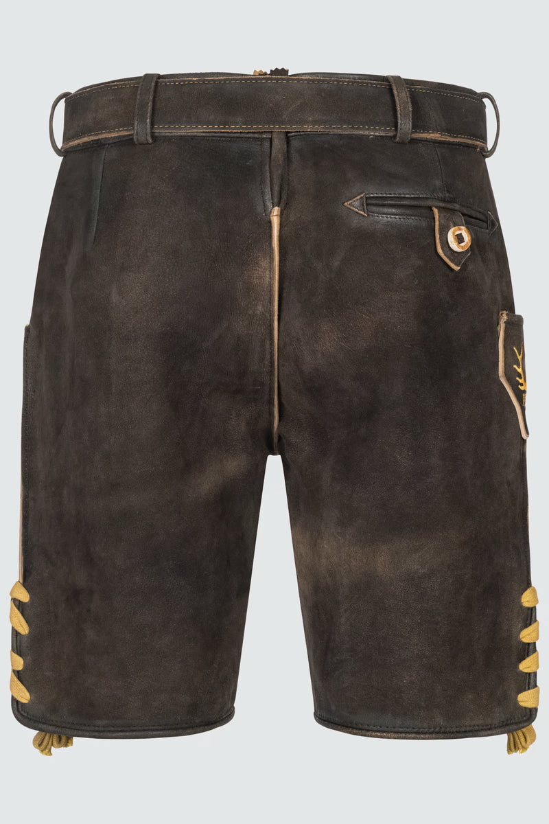 Kruger Men's Lederhosen "Tilo" brown/yellow