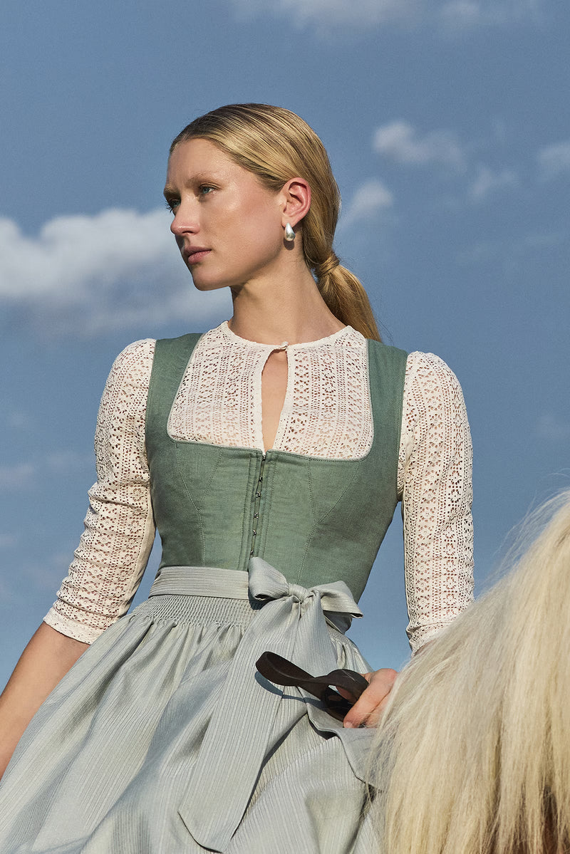 Kruger Long Dirndl 2pcs. 70cm "Virelia" green