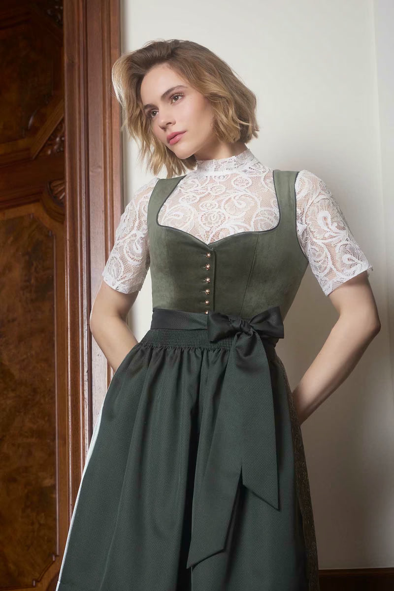 Kruger Long Dirndl 2pcs. 70cm "Iny" green