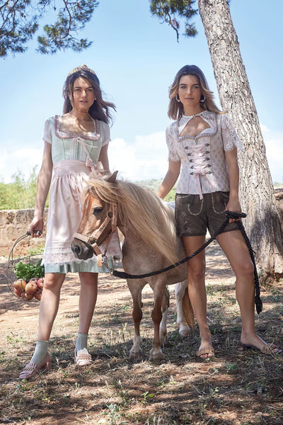 Kruger Mini Dirndl 2pcs. 50cm "Rina" mint (36)