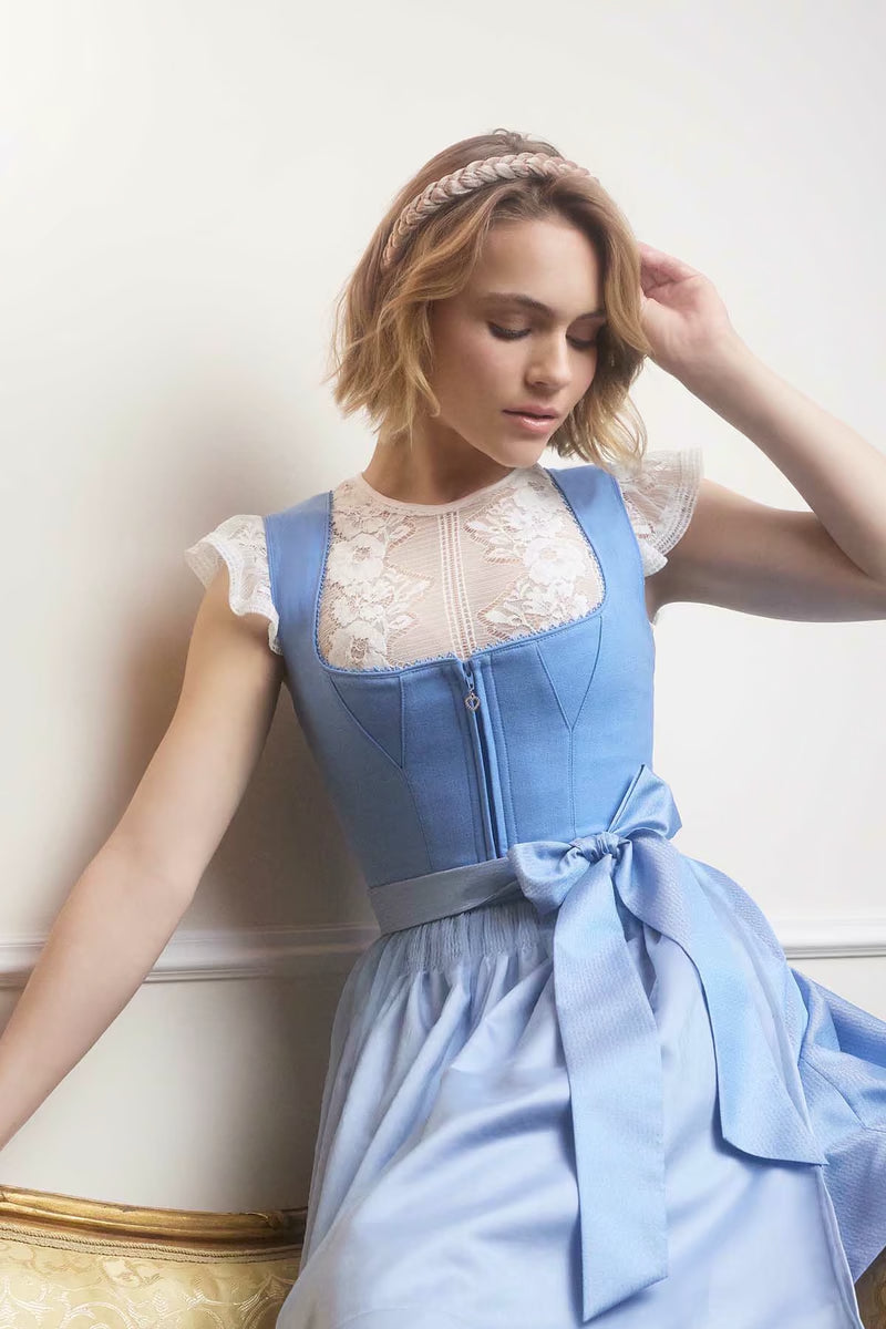 Kruger Mini Dirndl 2pc 50cm "Caylee" blue
