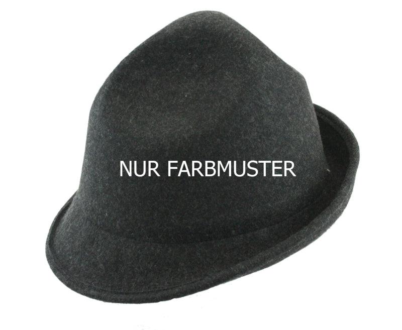 Loden Tricorn Hiking Hat — 100% Wool, anthracite