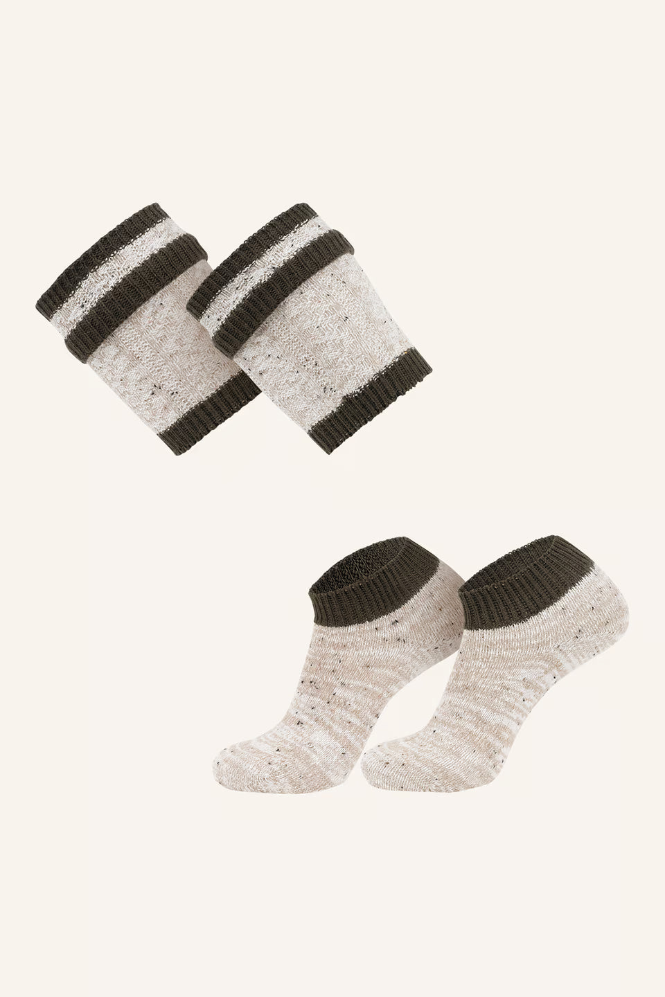 Krüger "Loferl Rene" Bavarian Loferl Set — Calf Warmers + Ankle Socks (BUAM)