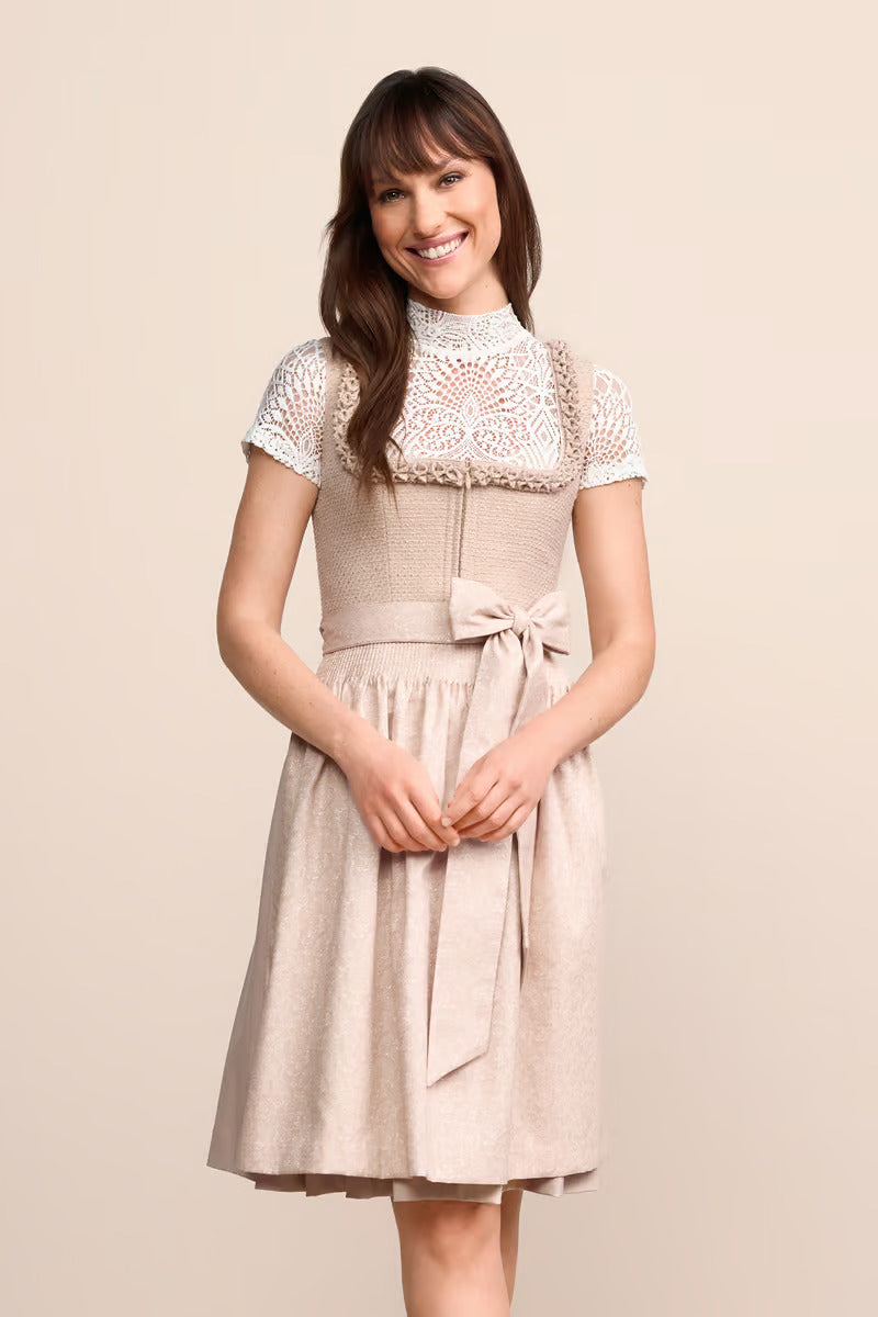 (new) Kruger Midi Dirndl 2pcs. 60cm "Liza" beige