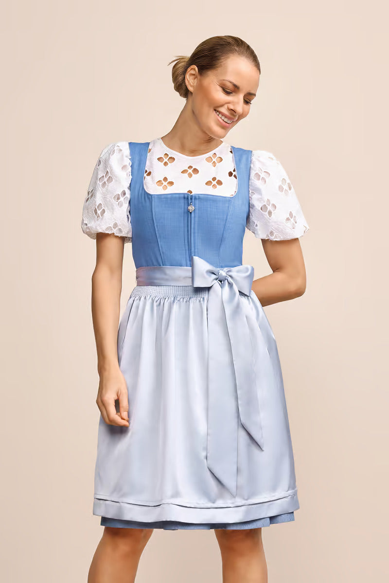 (new) Kruger Midi Dirndl 2pcs. 60cm "Libby" blue