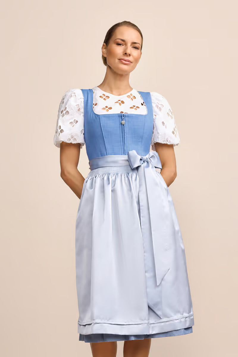(new) Kruger Long Dirndl 2pcs. 70cm "Libby" blue