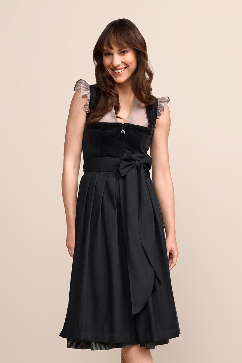 Kruger Long Dirndl 2pcs. 70cm "Velia" black