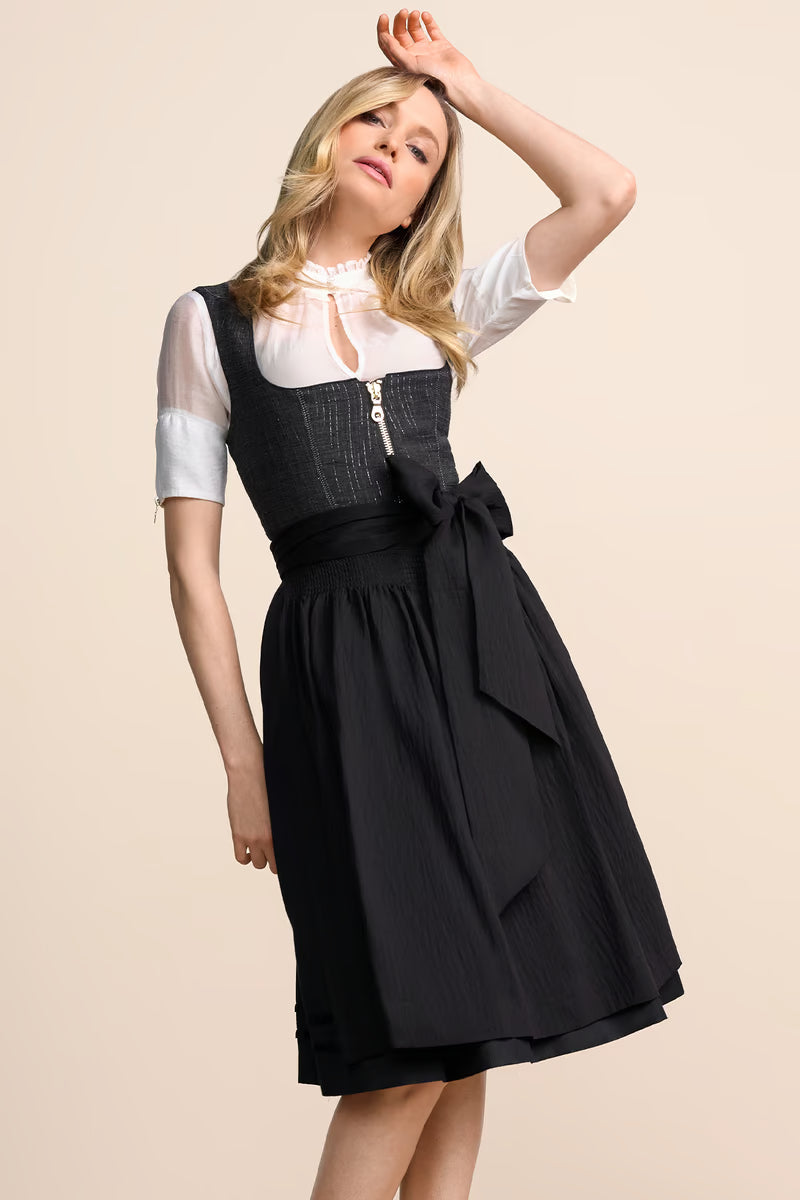 Kruger Midi Dirndl 2pcs. 60cm "Alarisea" black