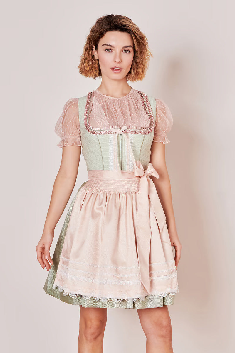 Kruger Mini Dirndl 2pcs. 50cm "Rina" mint (36,38)