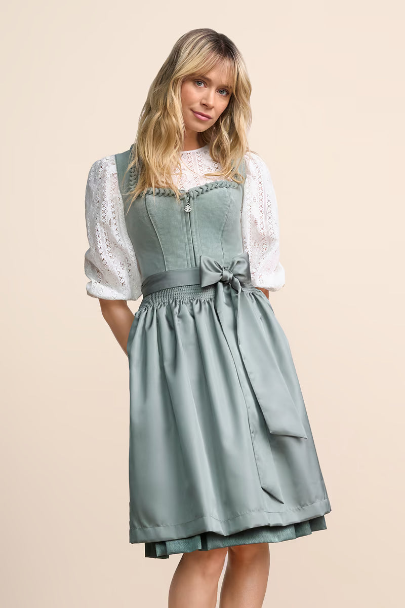 Kruger Midi Dirndl 2pcs. 60cm "Ariella" green