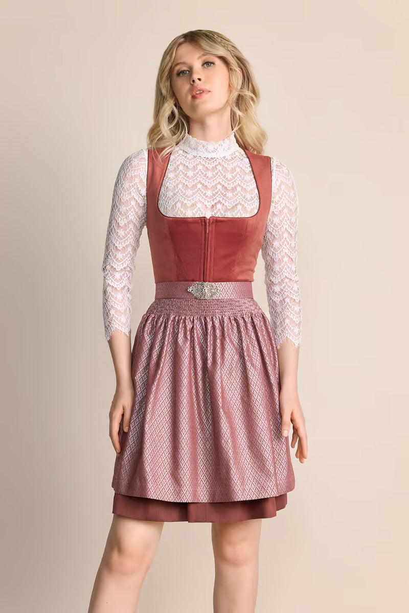 Kruger Mini Dirndl 2pcs. 50cm "Alisha" red (38,40)