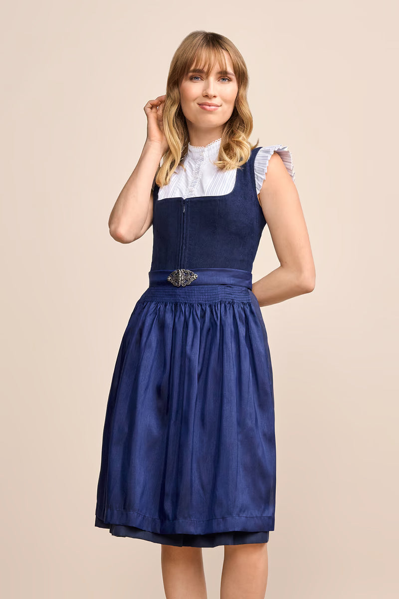 Kruger Midi Dirndl 2pcs. 60cm "Evi" blue