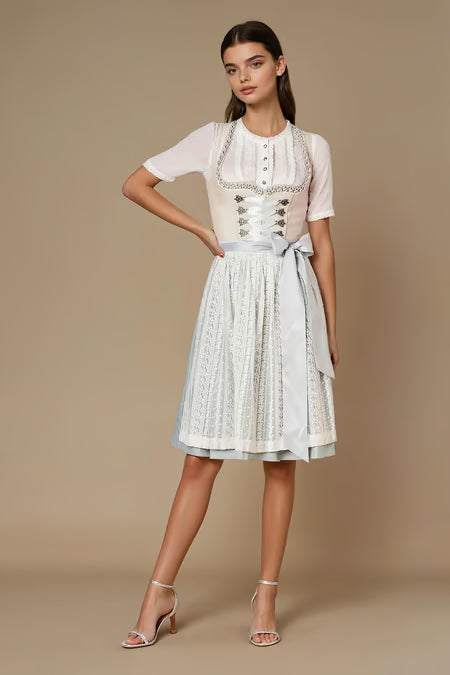 Julia Trentini Long Dirndl 2pcs. 70cm "Lorena" green (size 36)