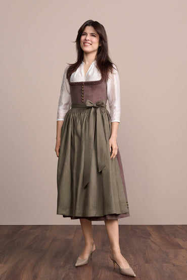 Julia Trentini Yelina maxi dirndl in purple, 80cm