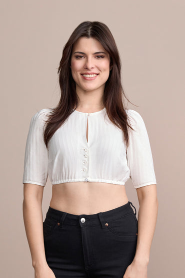 Julia Trentini Irmina dirndl blouse in ecru