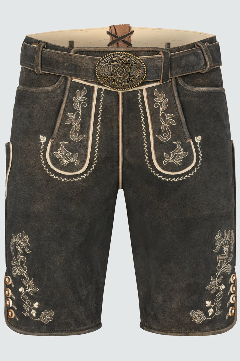 Kruger Men's Lederhosen "Arendt" with belt (size 52,54)