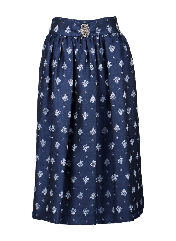 Berwin Dirndl Apron, Navy — 77cm