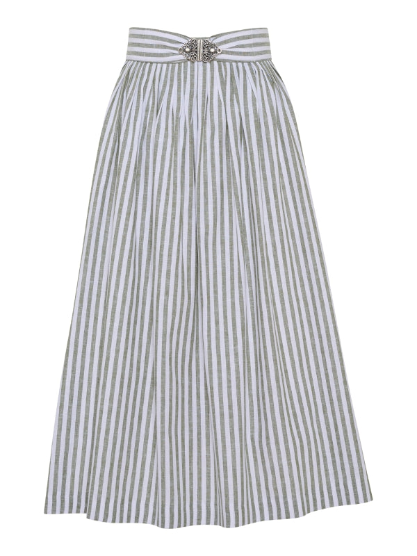 Berwin Dirndl Apron, Olive Green — 77cm