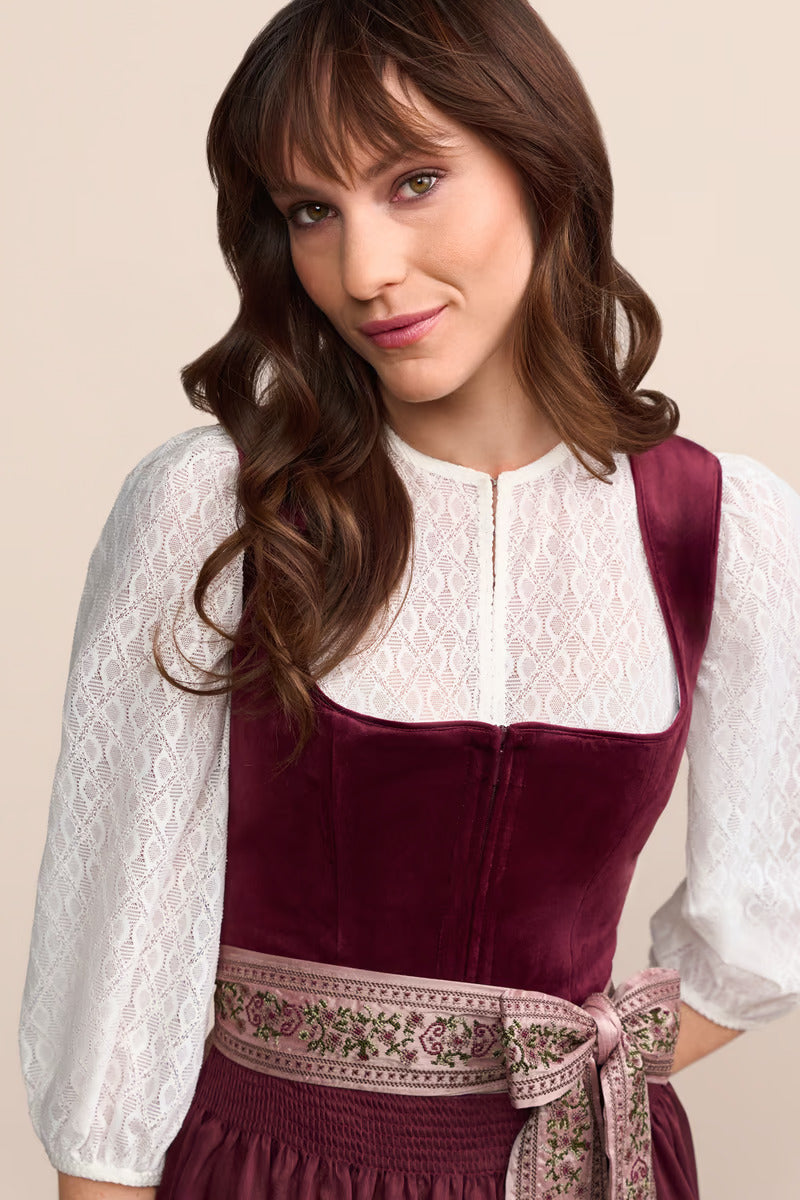 (new) Kruger Midi Dirndl 2pcs. 60cm "Elaina" red