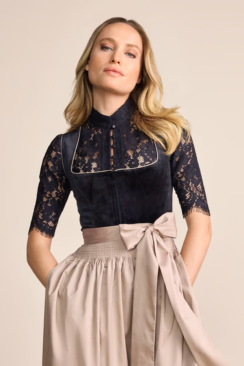 Kruger Long Dirndl 2pcs. 70cm "Suzanne" black